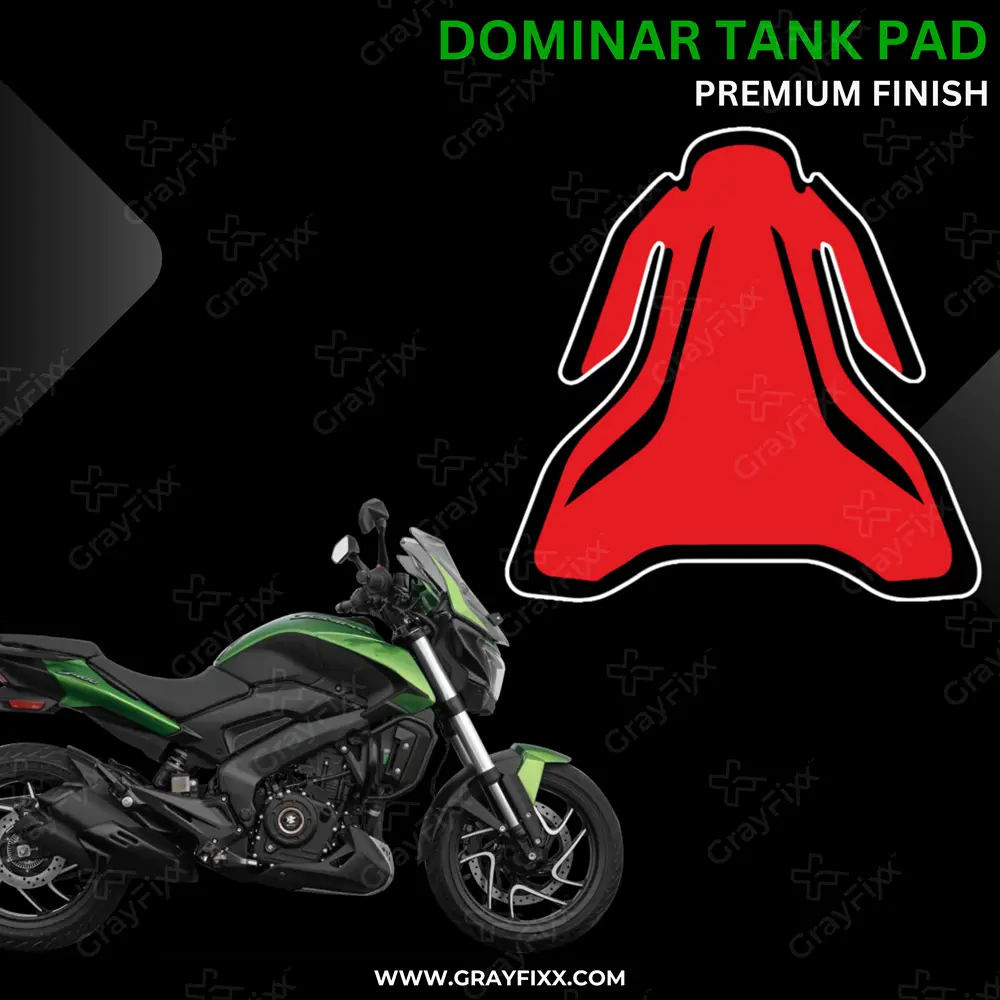 Dominar Tank Pad | Universal Tank Pad Compatible with Dominar 250/400 , Size 5.0Inch, Premium Finish, Pack of 1